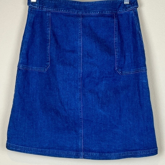 A New Day Denim Button Front Mini Skirt Tie Waist; EUC; Size 2 - Picture 4 of 5